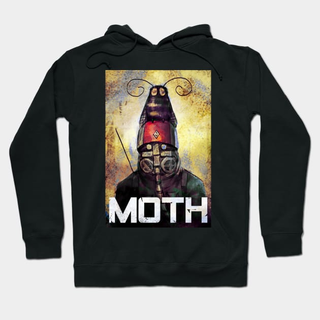 Gone With the Blastwave Moth - Messy version Hoodie by Morriperkele